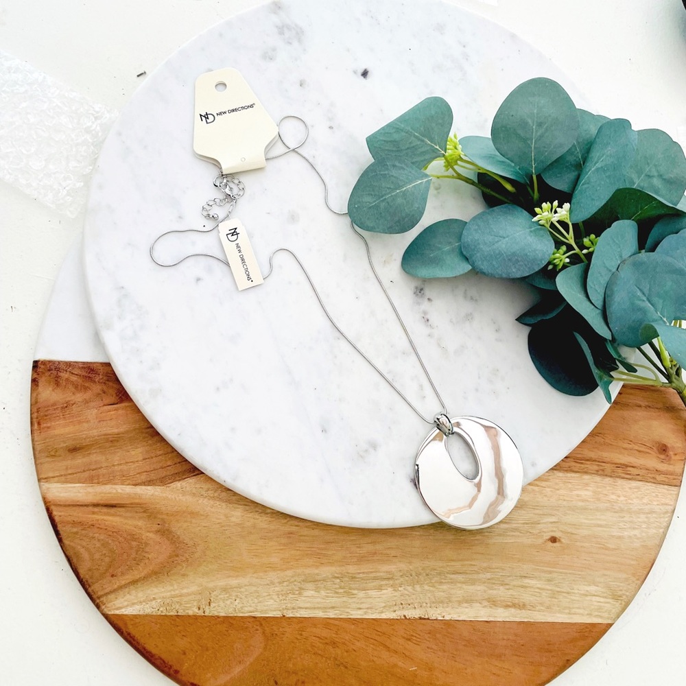 New Directions Statement Disc Pendant Necklace